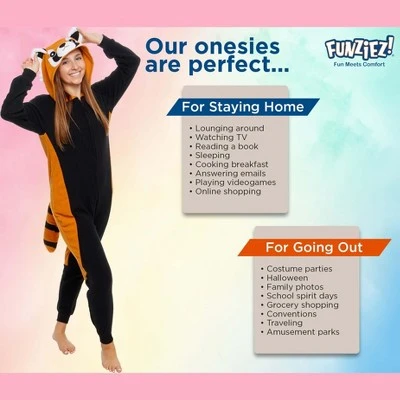 Funziez! Red Panda Slim Fit Adult Unisex Novelty Union Suit 6 Funziez! Red Panda Slim Fit Adult Unisex Novelty Union Suit - Image 4