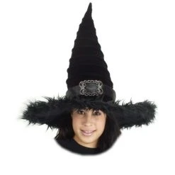 HalloweenCostumes.com Women Women's Ridged Witch Hat, Black