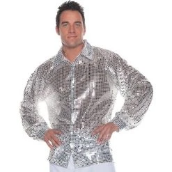 Underwraps Mens 70's Sequin Shirt