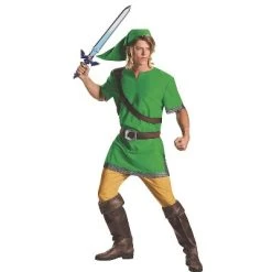 Disguise Mens Legend of Zelda Classic Link Costume - Large/X Large - Green