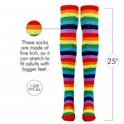 Skeleteen Womens Striped Knee Socks Costume Accessory - Rainbow Colored -Adult Halloween Costumes Shop GUEST facdf989 b6cd 40d9 9300 e53e54a1c7cb
