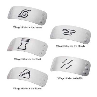 SalesOne LLC Naruto Cosplay Headband Replica Set With 4 Interchangeable Village Metal Plates 7 SalesOne LLC Naruto Cosplay Headband Replica Set With 4 Interchangeable Village Metal Plates - Image 5