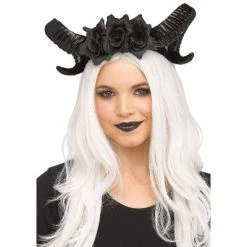 Fun World Black Horn Flower Headpiece