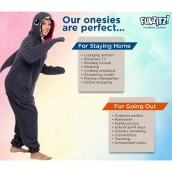 FUNZIEZ! - Shark Slim Fit Adult Unisex Novelty Union Suit -Adult Halloween Costumes Shop GUEST ff83983b 4a34 4403 a7f9 6caca130b00d