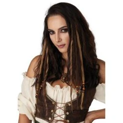 California Costumes Clip-In Dreads (Brown)