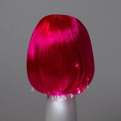 Hyde & EEK! Boutique Adult Premium Light Up Hot Pink Bob Halloween Costume Wig - Hyde & EEK! Boutique™ 4 Hyde & EEK! Boutique Adult Premium Light Up Hot Pink Bob Halloween Costume Wig - Hyde & EEK! Boutique™ - Image 2